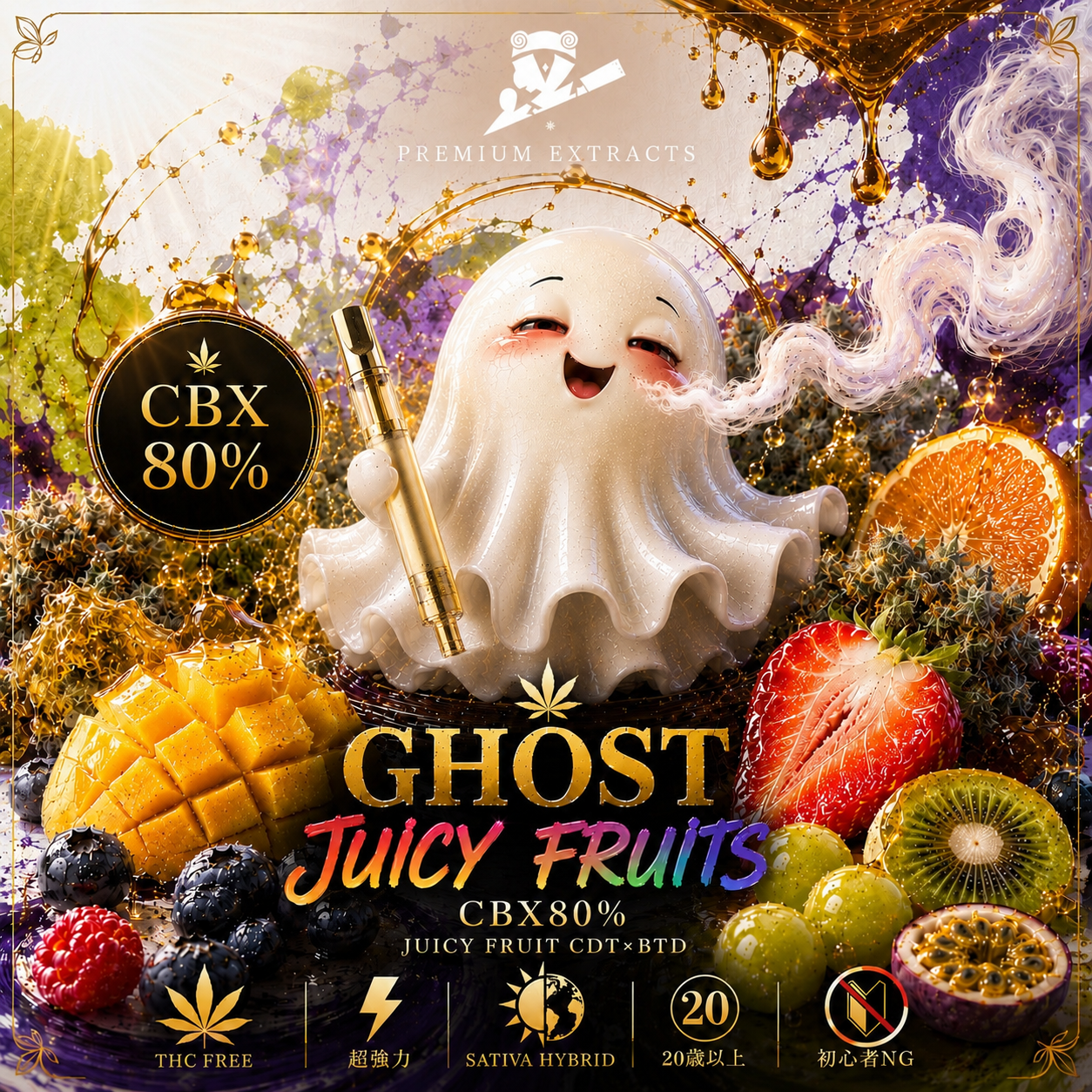 GHOST CBX80% Juicy Fruit 1ml